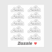 Handgeschriebener Name des Skripts Aufkleber (Blatt)