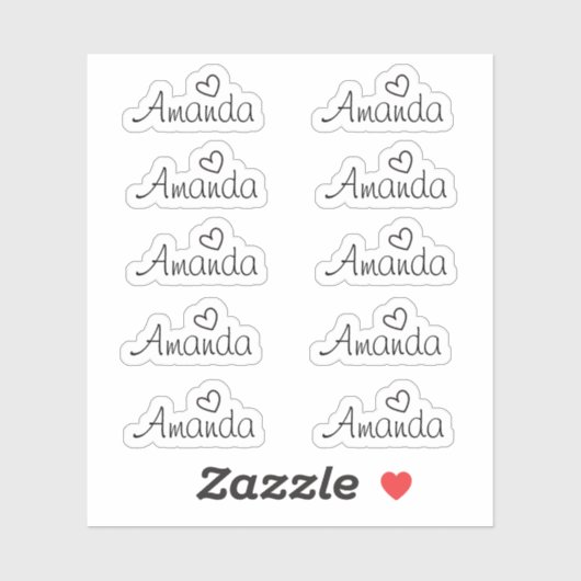 Handgeschriebener Name des Skripts Aufkleber (Blatt)