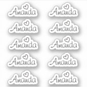 Handgeschriebener Name des Skripts Aufkleber (Vorderseite)