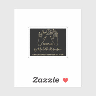 Handgeschriebener Name des von Gold gezeichnet Mon Aufkleber