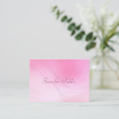 Handgeschriebener Name Eleganrosa Moderne Vorlage Visitenkarte (Stehend Vorderseite)