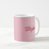 Handgeschriebener Name Eleganter Trend Farbe Viva Kaffeetasse (VorderseiteRechts)