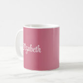 Handgeschriebener Name Eleganter Trend Farbe Viva Kaffeetasse (Vorderseite Links)