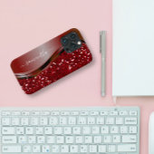 Handgeschriebener Name Glam Red Metal Glitzer 12 Case-Mate iPhone Hülle