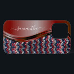 Handgeschriebener Name Glam Rot-Blau-Glitzer Case-Mate iPhone Hülle<br><div class="desc">Das Design ist ein Foto und die Hüllen sind nicht mit echtem Glitzer, Sequinen, Metallen oder Holz gemacht. Dieses Design ist auch auf anderen Telefonmodellen erhältlich. Wählen Sie Gerätetyp aus, um andere iPhone-, Samsung Galaxy- oder Google-Hüllen zu sehen. Einige Stile können geändert werden, indem Sie Style auswählen, wenn dies eine...</div>