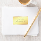 Handgeschriebener Name Gold-Look-Template Adressaufkleber (Insitu)