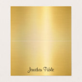 Handgeschriebener Name Gold Modernes Berufliches E Visitenkarten (Außenseite Aufgefaltet)