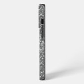 Handgeschriebener Name Graphit Diamant Glitter Loo iPhone Hülle (Linke Seite)