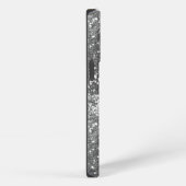 Handgeschriebener Name Graphit Diamant Glitter Loo iPhone Hülle (Rechte Seite)