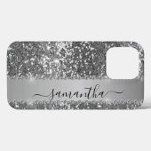 Handgeschriebener Name Graphit Diamond Glitzer Loo Case-Mate iPhone Hülle (Rückseite (Horizontal))
