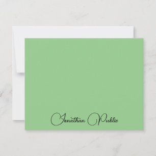 Handgeschriebener Name Moderne Elegante Trendy Mitteilungskarte