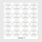 Handgeschriebener Name Sage Green Botanical Handma Aufkleber (Blatt)