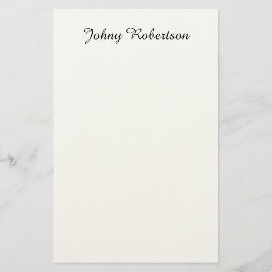 Handgeschriebener Name Schlicht Elegant Profession Briefpapier (Vorderseite)