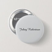 Handgeschriebener Name Schlicht Elegant Profession Button (Vorne & Hinten)