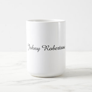 Handgeschriebener Name Schlicht Elegant Profession Kaffeetasse