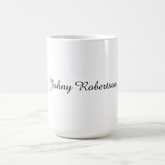 Handgeschriebener Name Schlicht Elegant Profession Kaffeetasse (Mittel)