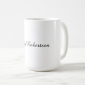 Handgeschriebener Name Schlicht Elegant Profession Kaffeetasse (VorderseiteRechts)