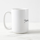 Handgeschriebener Name Schlicht Elegant Profession Kaffeetasse (Links)