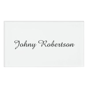 Handgeschriebener Name Schlicht Elegant Profession Namenschild