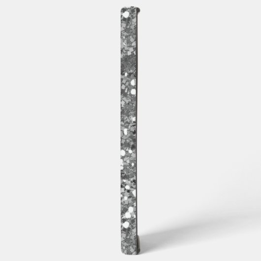 Handgeschriebener Name Silver Metal Imitats Glitze Samsung Galaxy Hülle (Linke Seite)