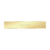 Handgeschriebener Name Text Elegante Gold Look Tem Einladungsbanderole (Flach)