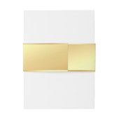 Handgeschriebener Name Text Elegante Gold Look Tem Einladungsbanderole (Rückseitenbeispiel)