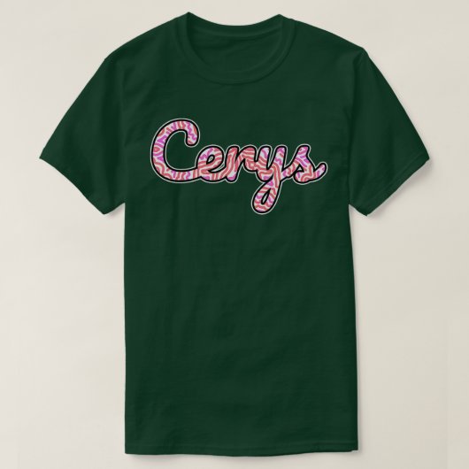 Handgeschriebener Name von Cerys T-Shirt (Design vorne)
