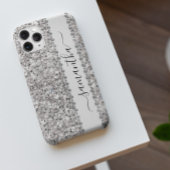 Handgeschriebener Name White Diamond Glitzer Look Case-Mate iPhone Hülle