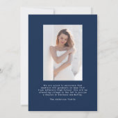 Handgeschriebener Navy Script 2 Foto Abschluss Ankündigung (Rückseite)