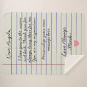 Handgeschriebener Notebook-Liebe Sherpadecke (Vorderseite (Horizontal))