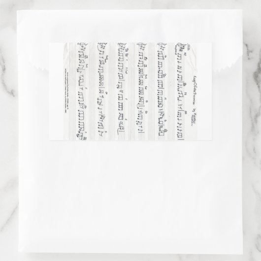 Handgeschriebener Notizheft Rechteckiger Aufkleber (Tasche)