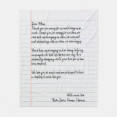 Handgeschriebener personalisierter Liebe Fleecedecke (Vorderseite)