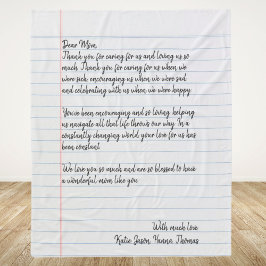 Handgeschriebener personalisierter Liebe Fleecedecke