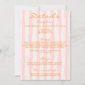 Handgeschriebener Pinstripe farbenfroh, alles in e Einladung (Rückseite)