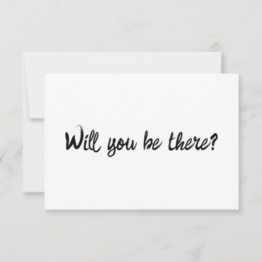 Handgeschriebener QR Code Retro Frame Moderne Hoch RSVP Karte (Rückseite)