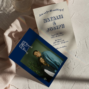 Handgeschriebener Retro Einzigartiges Modernes Fot Einladung