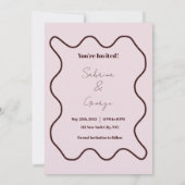 Handgeschriebener Retro Fun Elegante Hochzeit Save The Date (Rückseite)