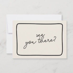 Handgeschriebener Retro kühne einzigartige moderne RSVP Karte