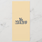 Handgeschriebener Retro kühne moderne, einzigartig Menükarte (Rückseite)