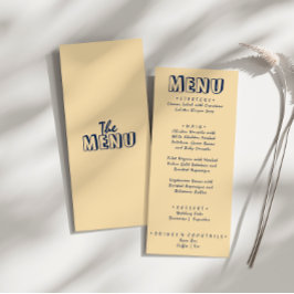 Handgeschriebener Retro kühne moderne, einzigartig Menükarte