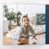 handgeschriebener Ruhm | Multi-Foto Dreifach Gefaltete Urlaubskarte (Innen Erste Seite)