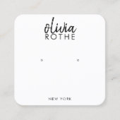 Handgeschriebener Schriftart - Einfache Anzeige mi Quadratische Visitenkarte (Vorderseite)