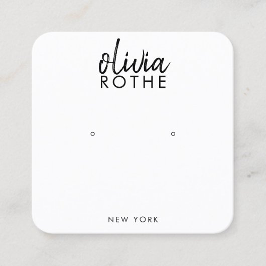 Handgeschriebener Schriftart - Einfache Anzeige mi Quadratische Visitenkarte (Vorderseite)