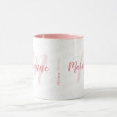 handgeschriebener Schriftart mit Monogramm Name/Mo Tasse (Zentrum)