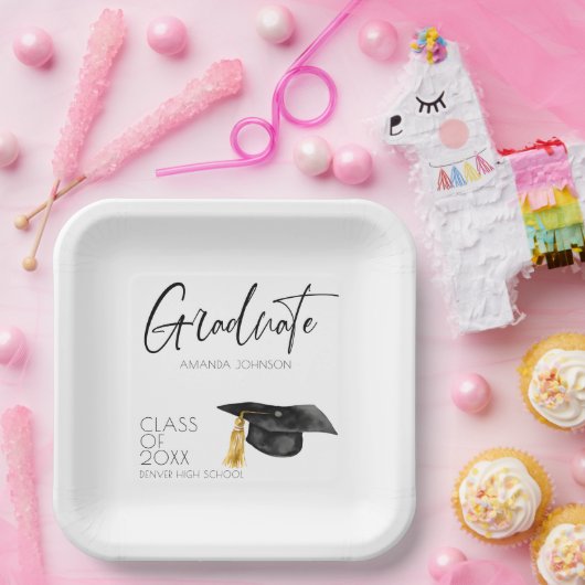 Handgeschriebener Script-Abschluss Pappteller (Party)