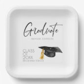 Handgeschriebener Script-Abschluss Pappteller (Vorderseite)