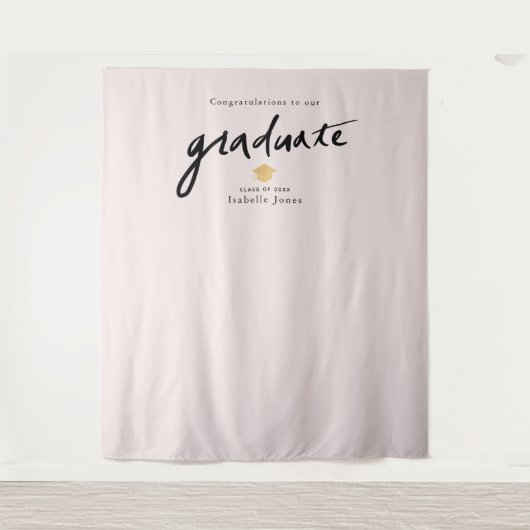 Handgeschriebener Script-Background Prop Pink-Absc Wandteppich (Vorderseite)