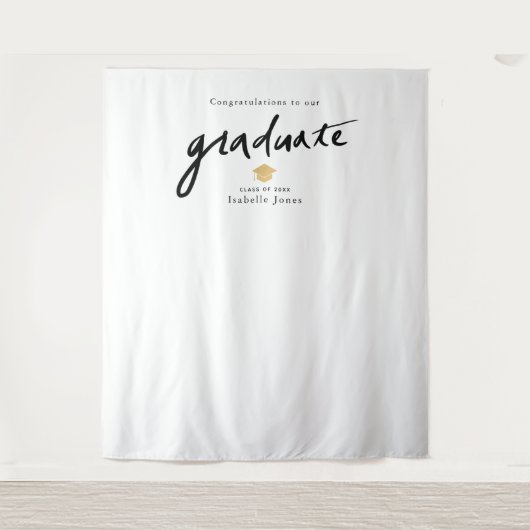 Handgeschriebener Script-BackgroundProp Weißer Abs Wandteppich (Vorderseite)