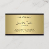 Handgeschriebener Script-Glamour Schwarz und Gold- Visitenkarte (Vorderseite)