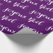 Handgeschriebener Skript-Feiertag | Joyeux Geschenkpapier (Ecke)